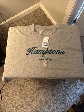 Aeropostale Grey Tee with Teal Script
